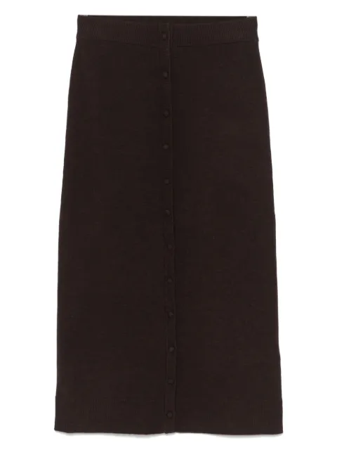 Victoria Beckham button-detail midi skirt Brown 1325KSK006604A