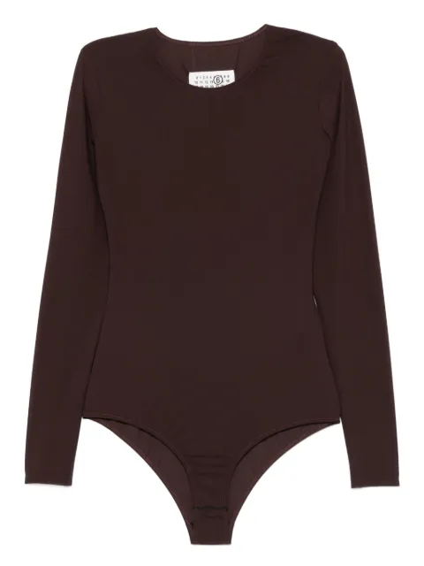 MM6 Maison Margiela long-sleeved bodysuit Brown S62NA0085S20518