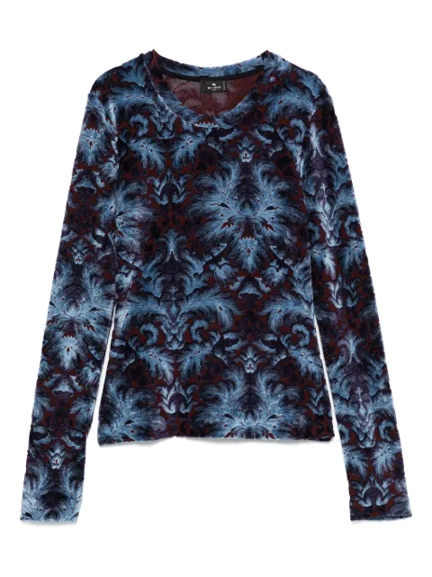 ETRO crew-neck top Blue WRJB002699JJD10
