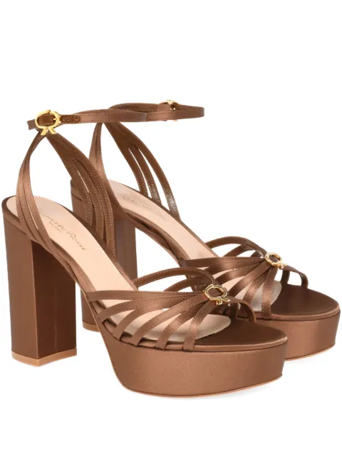 Gianvito Rossi strappy block-heel sandals Brown G3263270RICCRE
