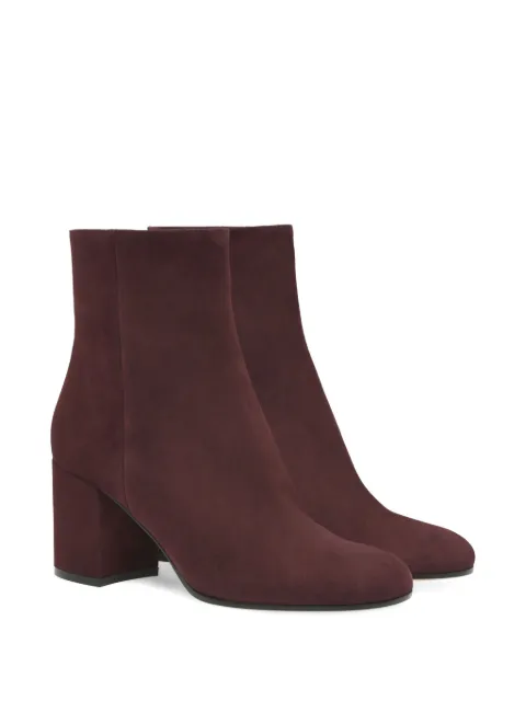 Gianvito Rossi block-heel ankle boots Red G7306570RICCAS