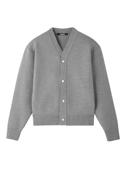 Jacquemus The Doppio V-neck cardigan Grey CDM00292BK00185