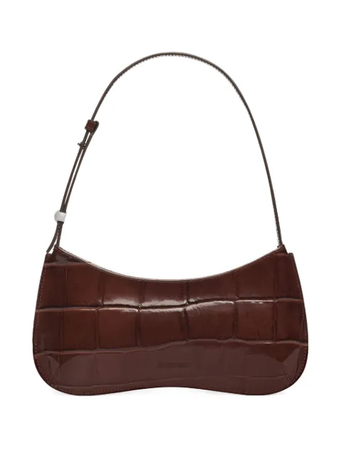 Jacquemus Le Bisou crocodile-embossed shoulder bag Brown BAW00442AC07A04