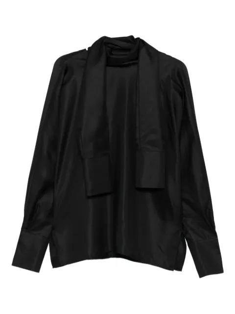 Róhe high-neck satin top Black 41720091