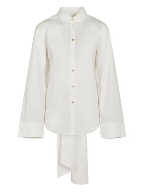 Forte Forte asymmetric tie-back shirt White 13616