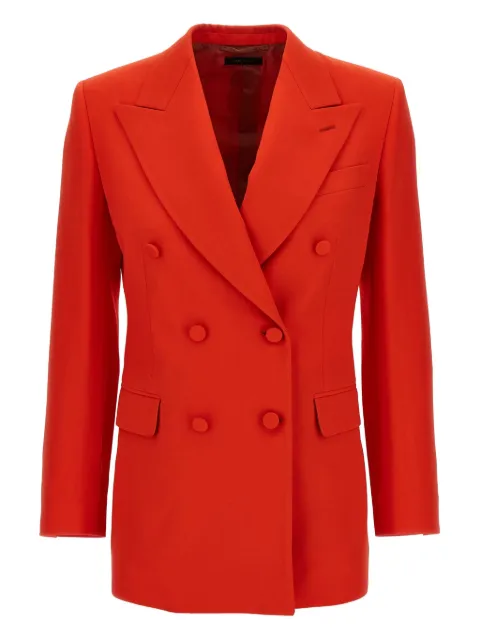 Brioni double-breasted peak-lapel blazer Red RGW40NPCA266500