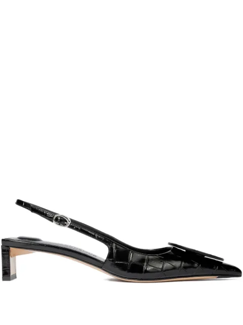 Jacquemus 40mm Duelo crocodile-effect pumps Black FOW00076AC07A05
