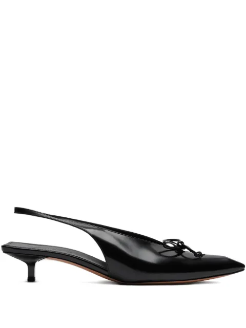 Jacquemus 35mm bow-detail slingback pumps Black FOW00138AC18A03