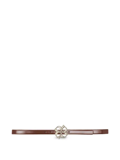 Dorothee Schumacher Subtle Shine rose-buckle leather belt Brown 150513