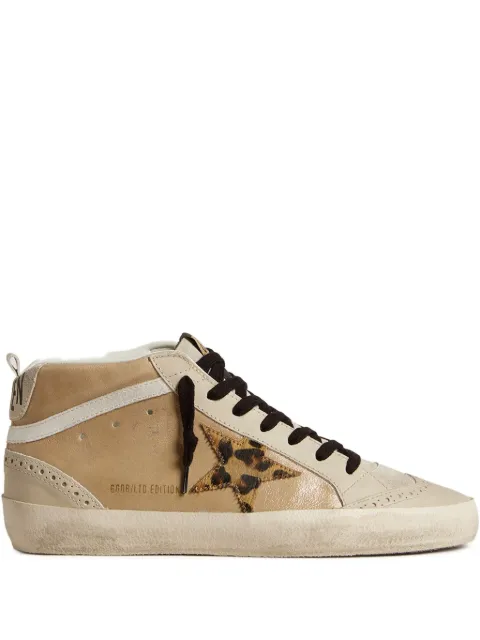 Golden Goose Mid Star leopard-print sneakers Neutrals GWF00122F007314