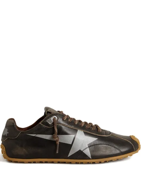Golden Goose Marathon Speed leather logo-printed sneakers Brown GWF00892F007405