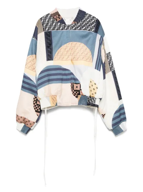 FENDI reversible cropped bomber jacket Blue FJ7823AUQM