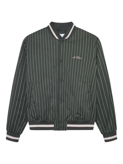 Les Deux pinstripe bomber jacket Green 1000381