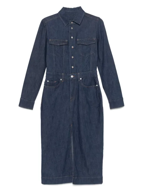 7 For All Mankind denim midi dress Blue 7UL40R70