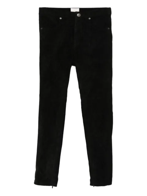 ISABEL MARANT Dorothea zip-cuffed suede trousers Black PA0596FAC3B02I
