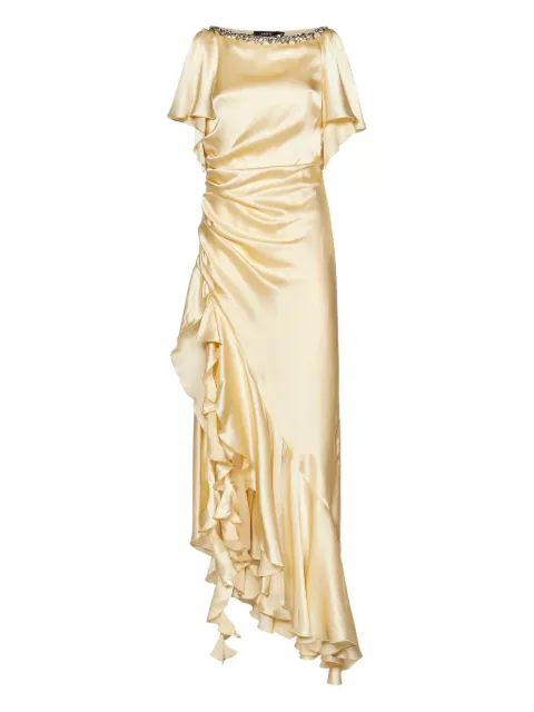 Amen silk-satin dress Yellow ACS25518L77