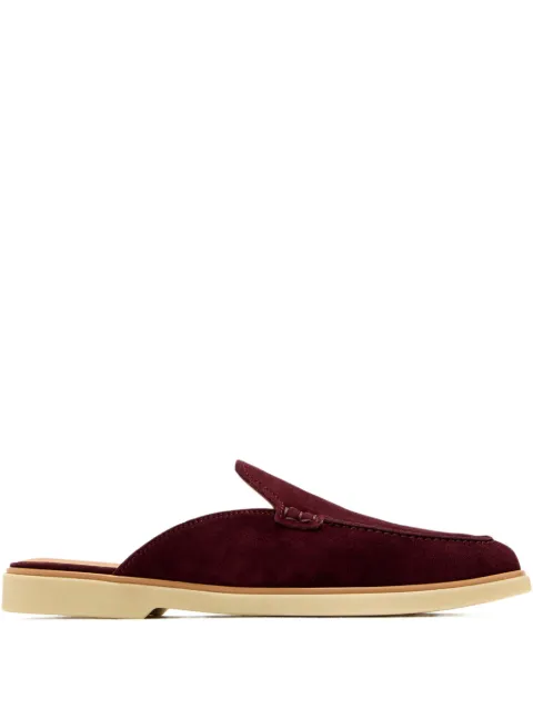Magnanni suede-leather flat mules Red 26203