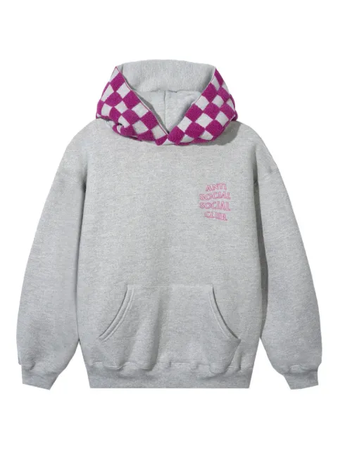 Anti Social Social Club checked hoodie Grey CHECKEREDFLAGHOODIE