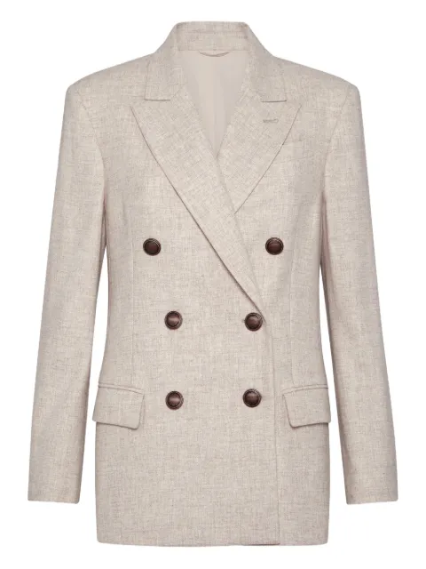 Brunello Cucinelli twill flannel blazer Neutrals MB1627054C012