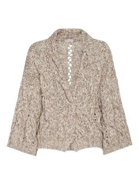 Brunello Cucinelli chunky-knit cardigan Neutrals MGR372916CIK13