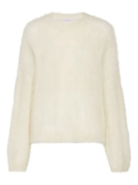 Brunello Cucinelli brrushed-finish sweater White MLD346100C132
