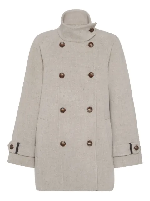 Brunello Cucinelli double-breasted coat Neutrals MD5327708C001