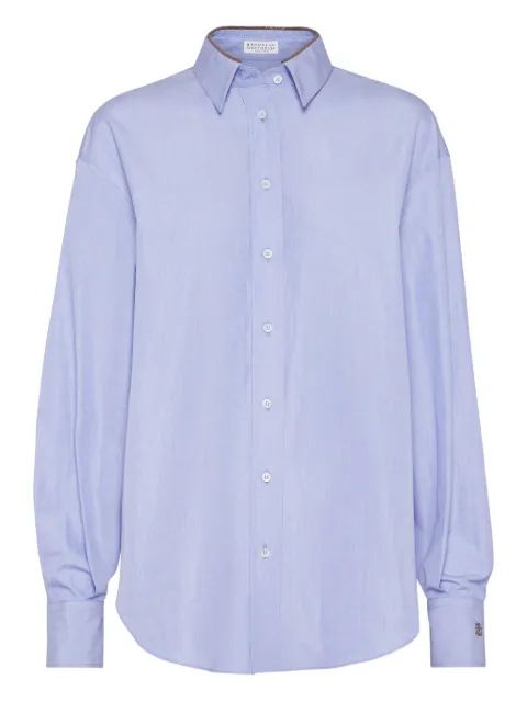 Brunello Cucinelli long-sleeve button-up shirt Blue MA795NL916C013