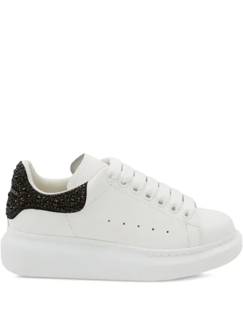 Alexander McQueen Oversized crystal-embellished platform sneakers White 666407WIAIJ