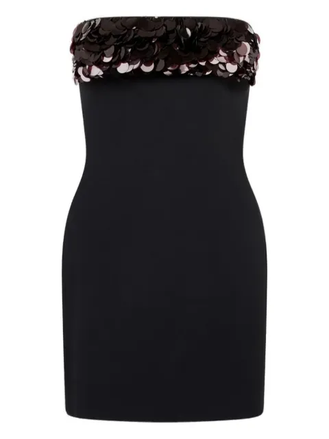 David Koma sequin-embellished strapless mini dress Black PF25DK79DBLBU