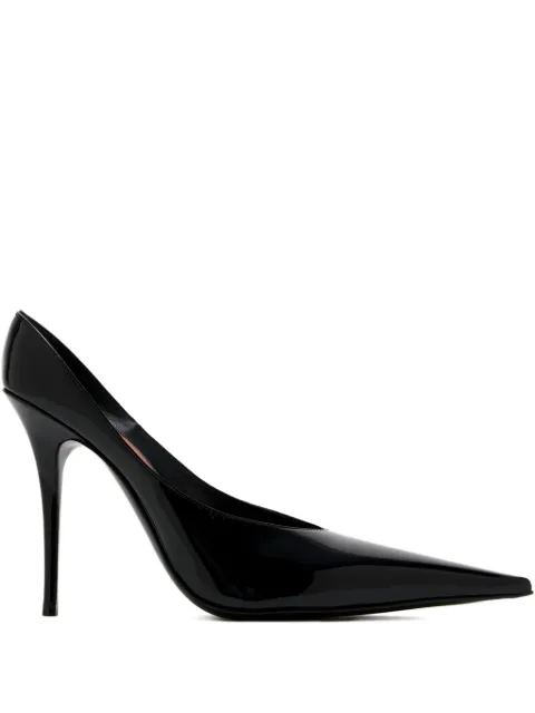 Amina Muaddi Anok leather pumps Black ANOKMULE