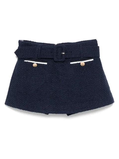 Self-Portrait tweed skorts Blue PF25034PBL