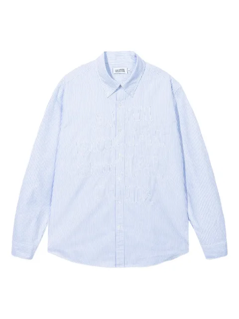 Anti Social Social Club Mind Games striped button-up shirt Blue MINDGAMESOXFORDSHIRT