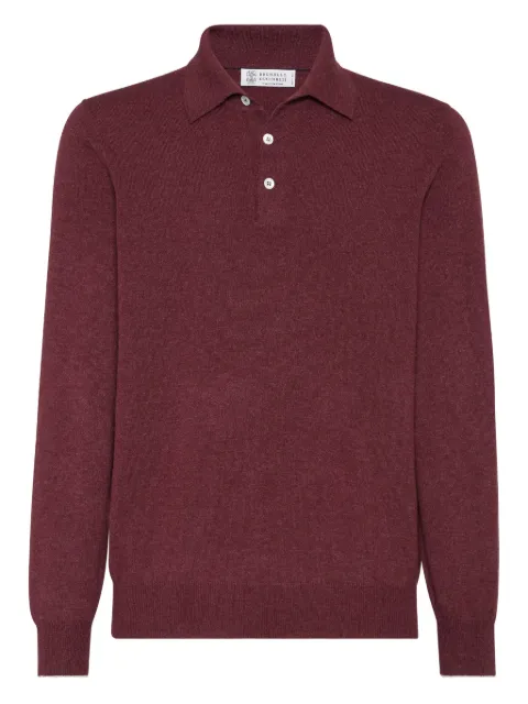 Brunello Cucinelli knitted polo shirt Red M2200295CEG54