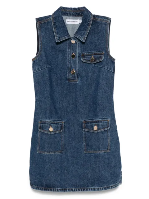 Self-Portrait denim dress Blue PF25803SBL