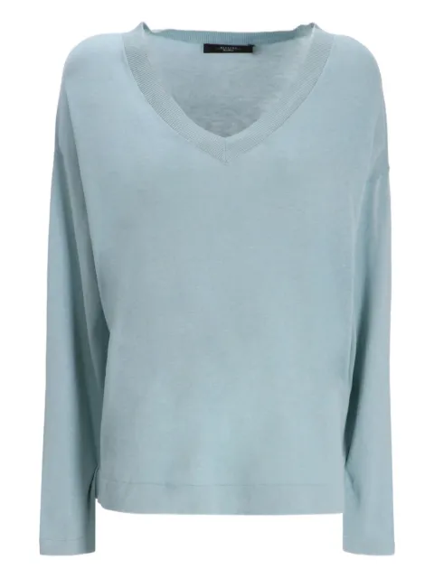 Weekend Max Mara V-neck T-shirt Blue 2515361051600