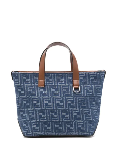FENDI small FF tote bag Blue 7VA658AUGO