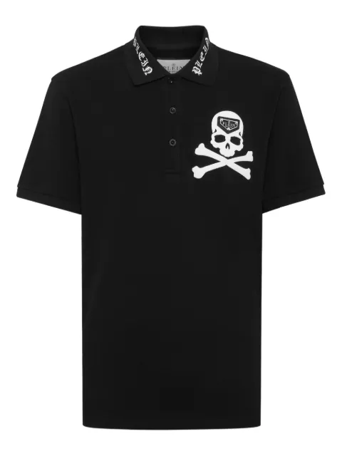 Philipp Plein Skull & Bones polo shirt Black UAECMTK8779PTE179N