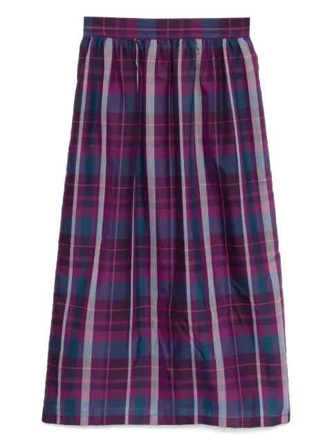 To b. by agnès b. Sheer Checked skirt Purple 5990WV72