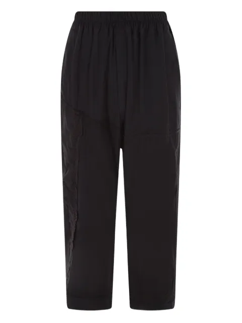 By Walid floral-embroidered elasticated-waist trousers Black 130205M