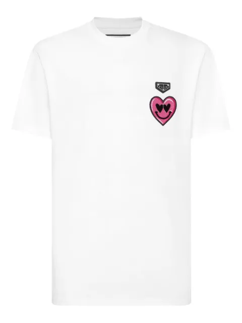 Philipp Plein Smile Patch T-shirt White UAECMTK8778PJY002N