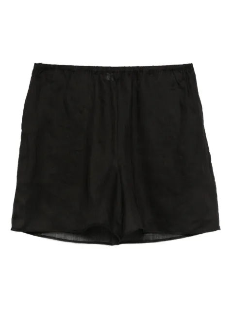 TOTEME elasticated ramie shorts Black 253WRB0321FB0434001