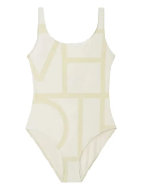 TOTEME geometric-print swimsuit Neutrals 213842795931