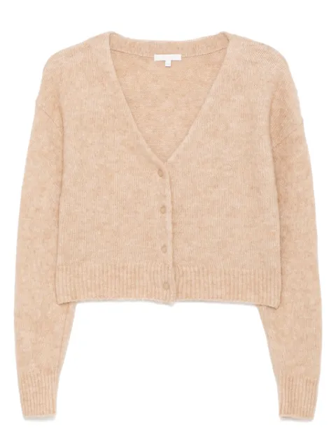To b. by agnès b. hairy v-neck cardigan Brown 6168WW75