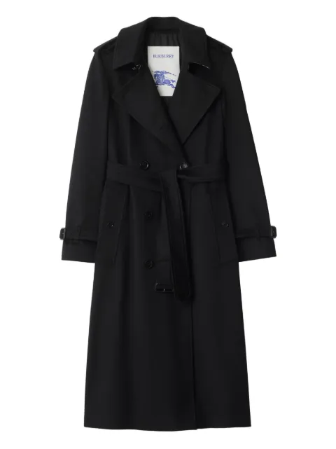 Burberry long cashmere Kensington trench coat Black 8111566