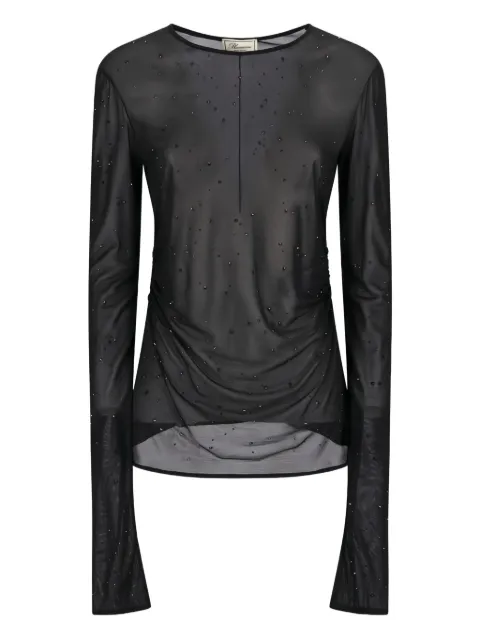 Blumarine crystal-embellished T-shirt Black P544C142A