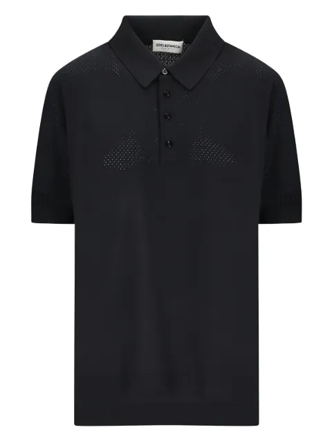 GOES BOTANICAL perforated polo shirt Black 144