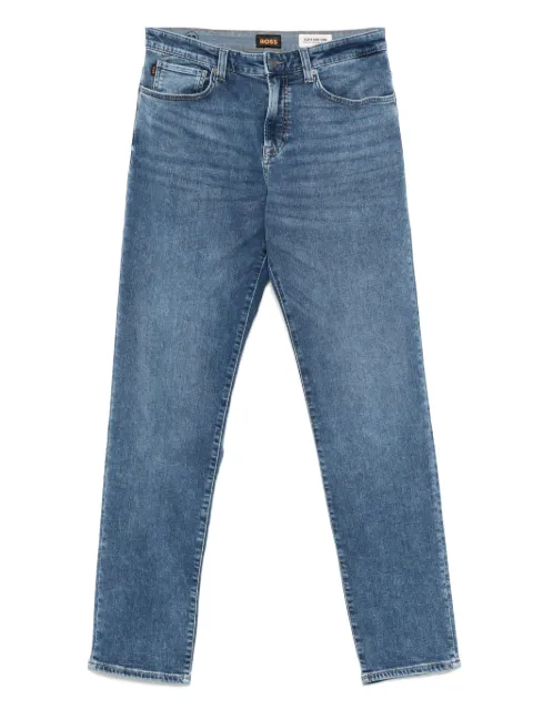 BOSS whiskering-effect jeans Blue 50544633