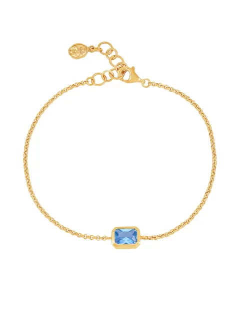 DOWER AND HALL Octagon blue topaz chain bracelet Gold HHB90VBT
