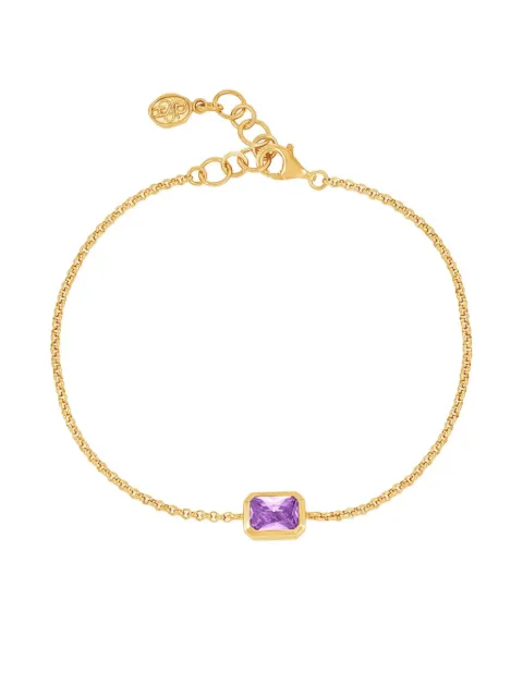 DOWER AND HALL Octagon amethyst chain bracelet Gold HHB90VAME
