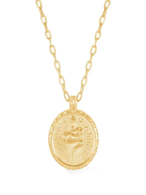 DOWER AND HALL Snake Talisman necklace Gold TSP38V18
